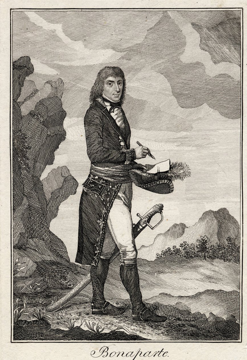 ナポレオン・ボナパルト - 匿名 - 1797年 - 銅版画 - 16,2x11,1 - 個人蔵 作： 匿名匿名
