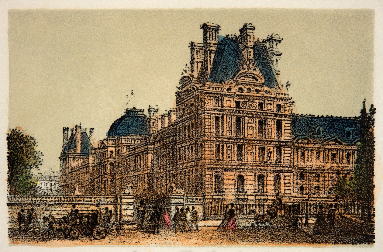 1874年のパリ。レ・チュイルリー、個人蔵 作： 匿名匿名
