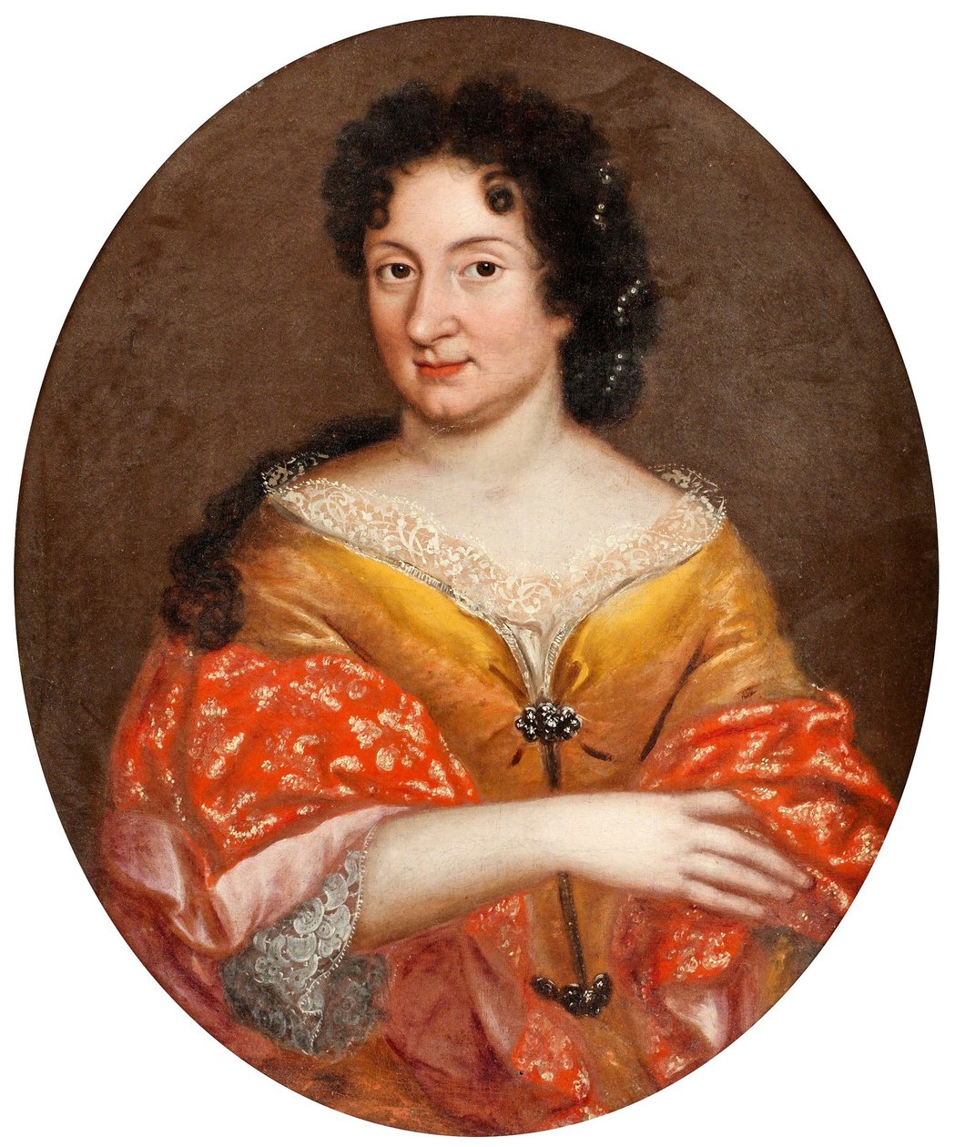 "Portrait of Anna Mons, mistress of Tsar Peter I" (Portrait of Anna Mons (1672-1714)) Anonymous painting circa 1700 油彩・キャンバス Dim 72x60 cm Private Collection 作： 匿名匿名