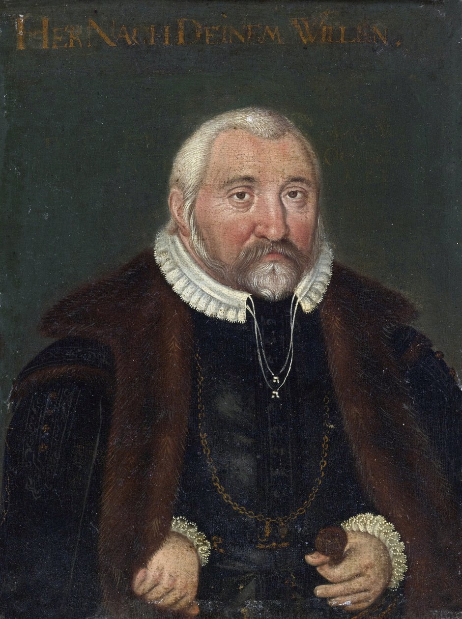 "ライン選帝侯フレデリック3世（敬虔なフレデリック3世）の肖像（1515年～1576年）" 無名の絵画 16世紀 個人蔵 作： 匿名匿名