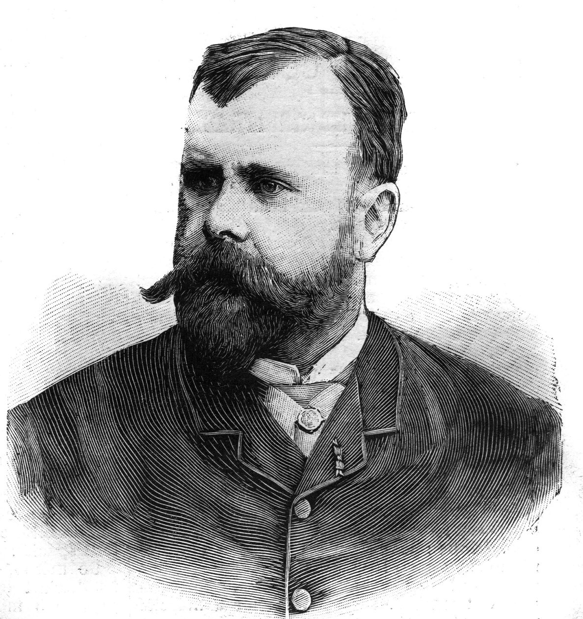 フランスの画家、アルベール・メイニャン（1845-1908）の肖像。"Le Peute Parisien "に掲載されたエングレーヴィング 作： 匿名匿名