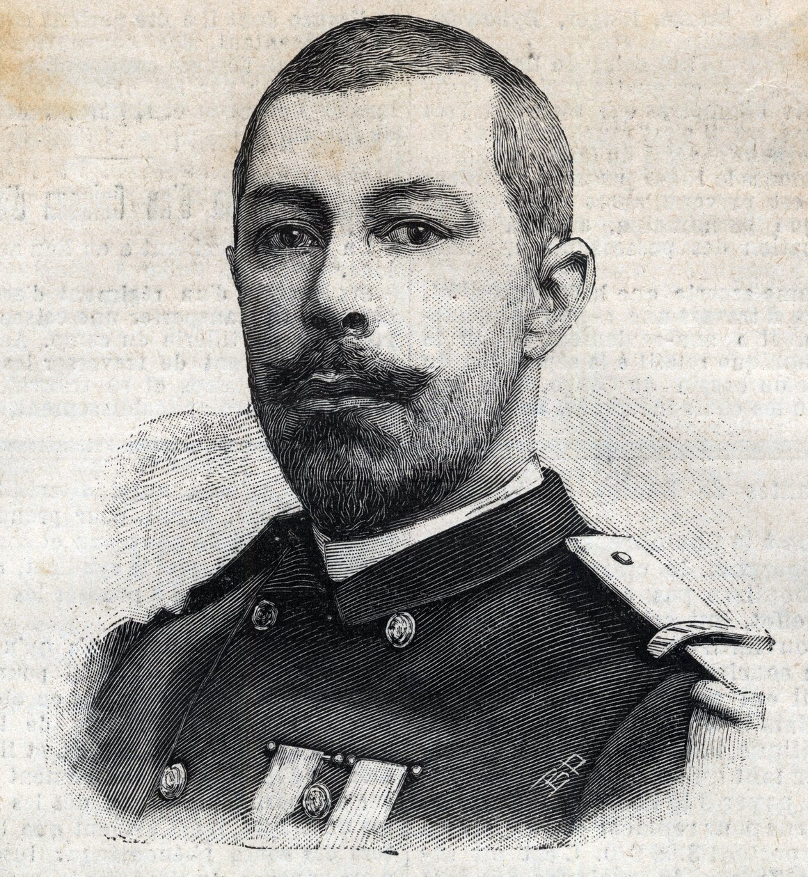 アントワーヌ・ミゾン（1853-1899）の肖像。"Le Peute Parisien "に掲載された版画 作： 匿名匿名