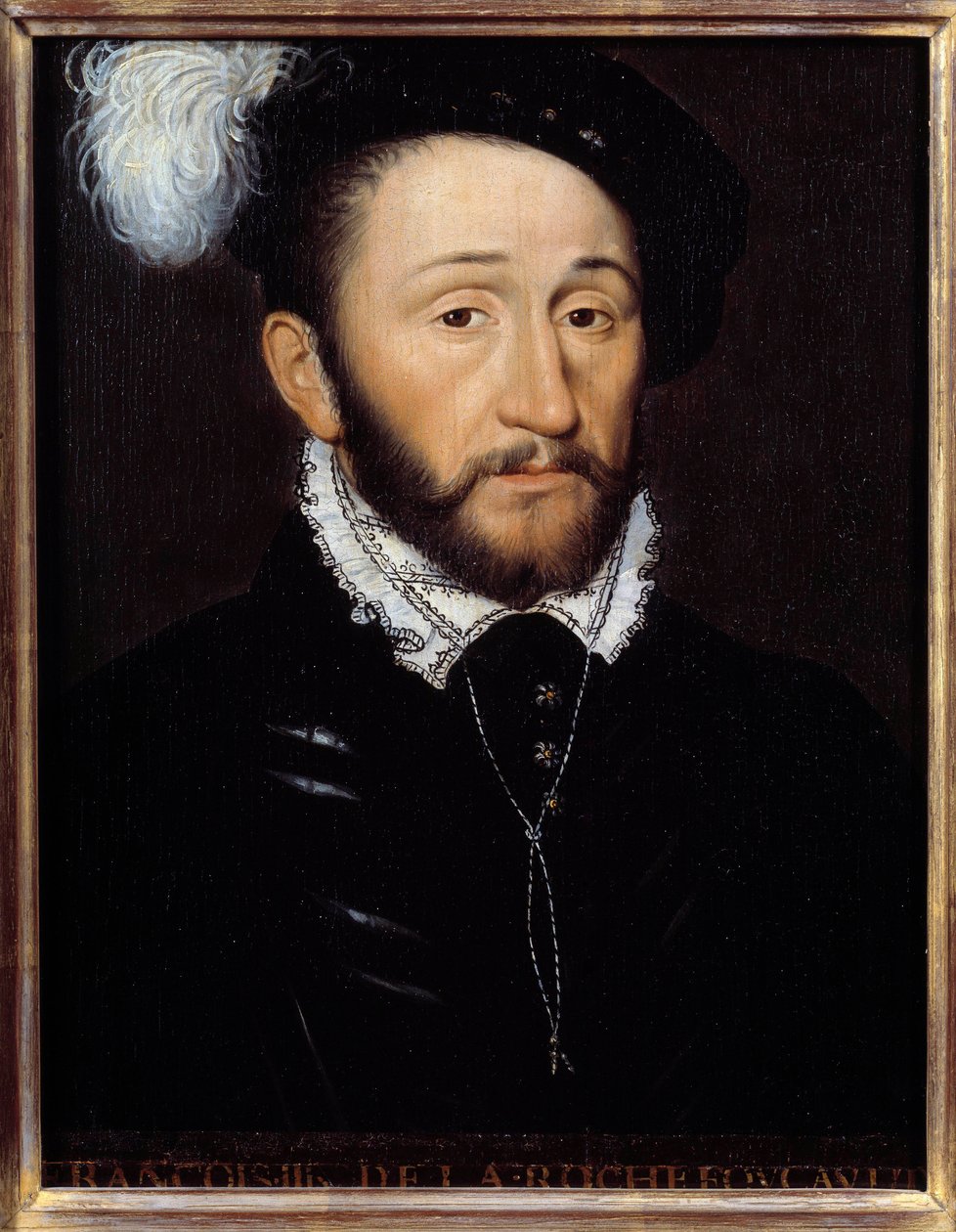 シャンパーニュ地方の総督フランソワ3世・ド・ラ・ロシュフーコーの肖像（1572年没） 無名の絵画。16世紀日 0.33x0.23 m 作： 匿名匿名