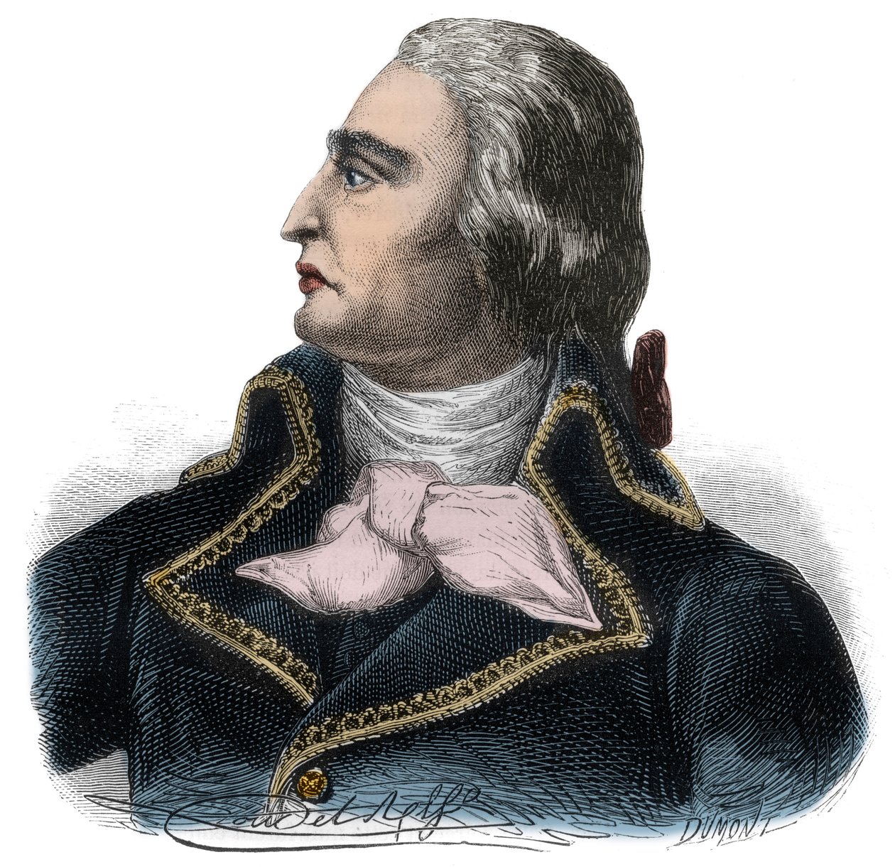 共和国軍の将軍フランソワ・ジョセフ・ウェスターマン（1751-1794）の肖像 - アルフォンス・ド・ラマルティーヌ（1790-1869）の「ジロンダンの歴史」に掲載されたエングレーヴィング 1865-1866年 - 個人蔵 作： 匿名匿名