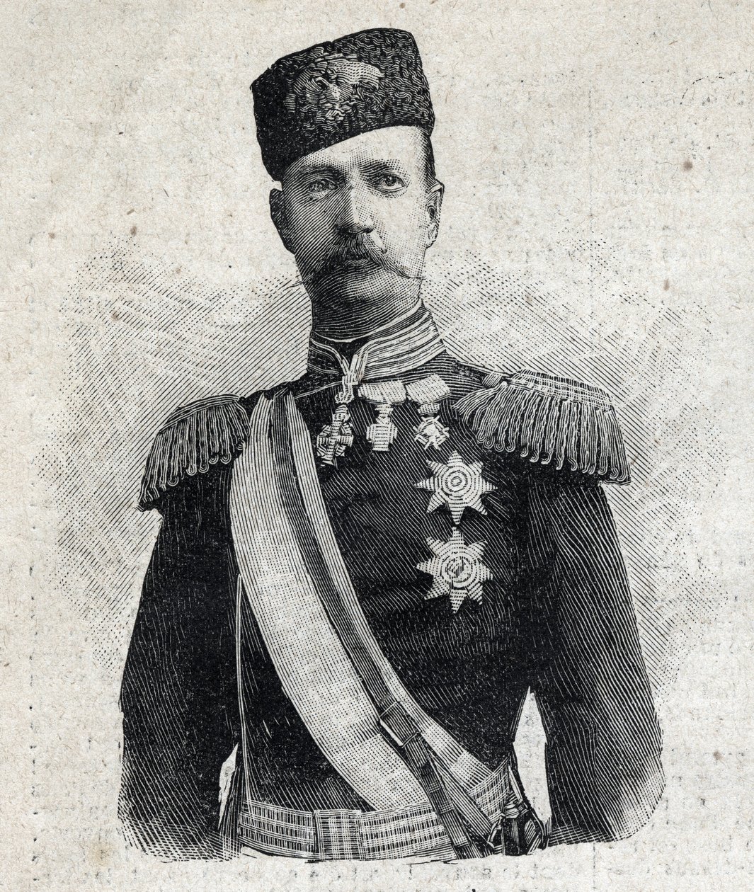 ギリシャ王ジョージ1世（1845-1913）の肖像。"Le Peute Parisien "に掲載されたエングレーヴィング 作： 匿名匿名