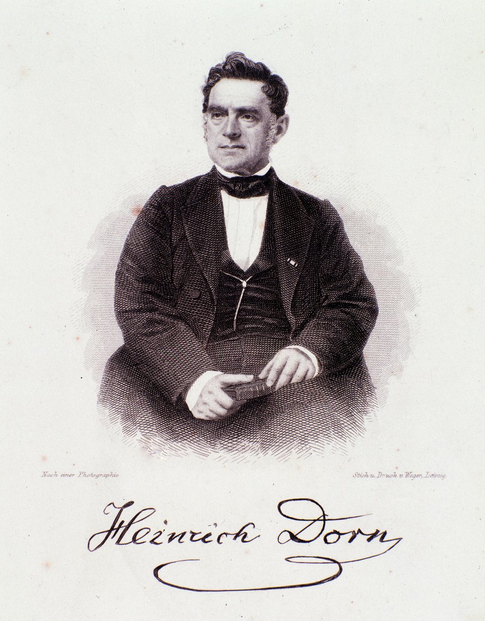 ハインリッヒ・ドルン（1804-1892）の肖像 19世紀のドイツの指揮者、作曲家、ジャーナリスト。ミラノの個人コレクション 作： 匿名匿名