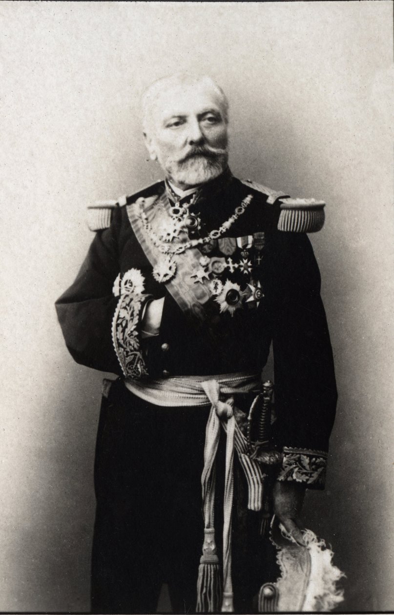 フランスの提督、Hyacinthe Laurent Theophile Aube (Admiral Aube) (1826-1890)の肖像。FPLコレクション。 作： 匿名匿名