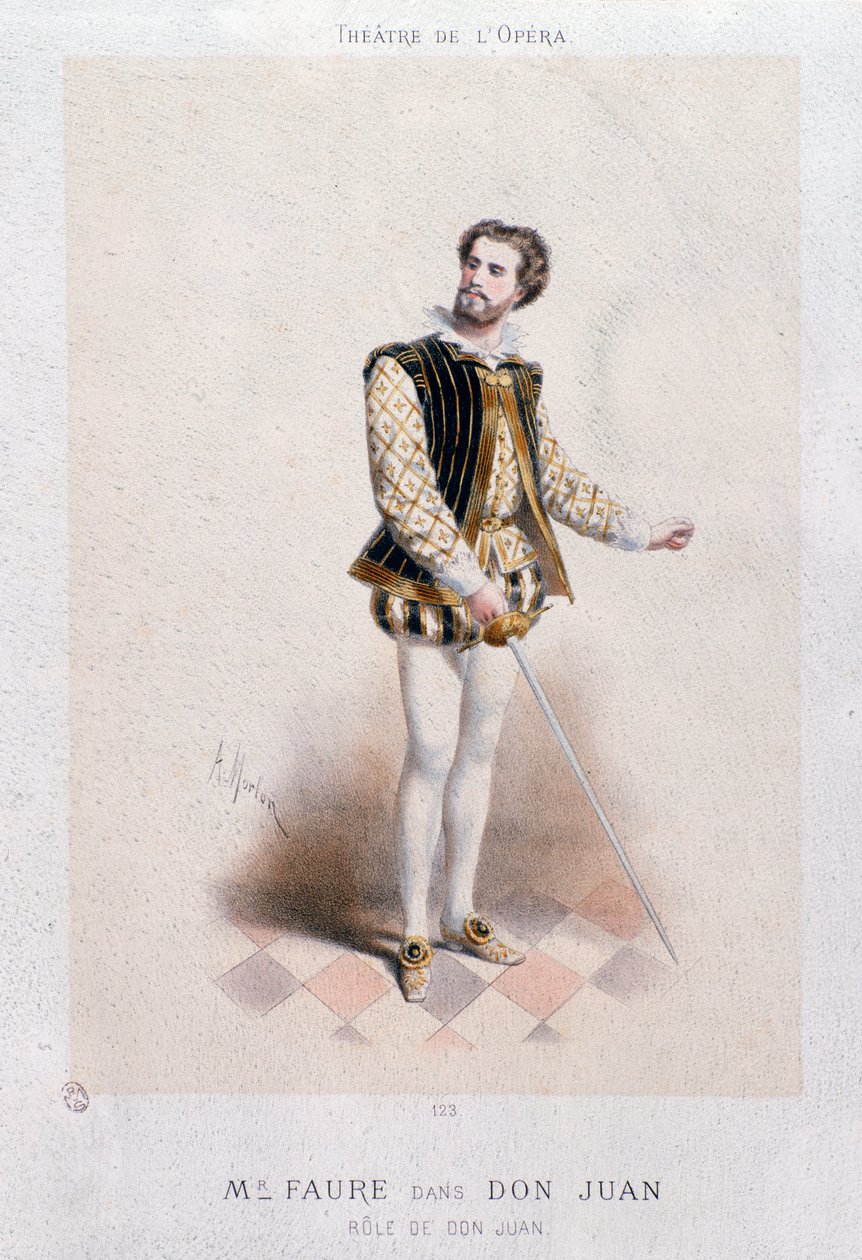 ドン・ジョヴァンニ役のジャン・バティスト・フォールの肖像（1866年 作： 匿名匿名