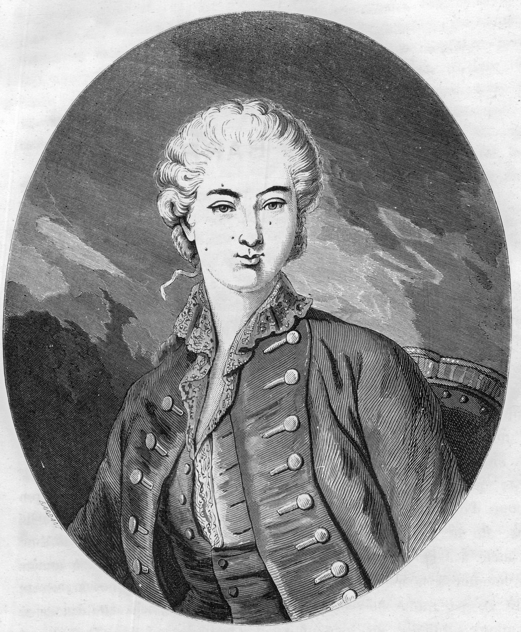 ルイ15世の最後の愛人であったデュ・バリー伯爵夫人（または夫人）ジャンヌ・ベキュ（1743年～1793年）の肖像 - デュプレ・ド・ラ・マヘリーの「Le Livre Rouge - Histoire De L