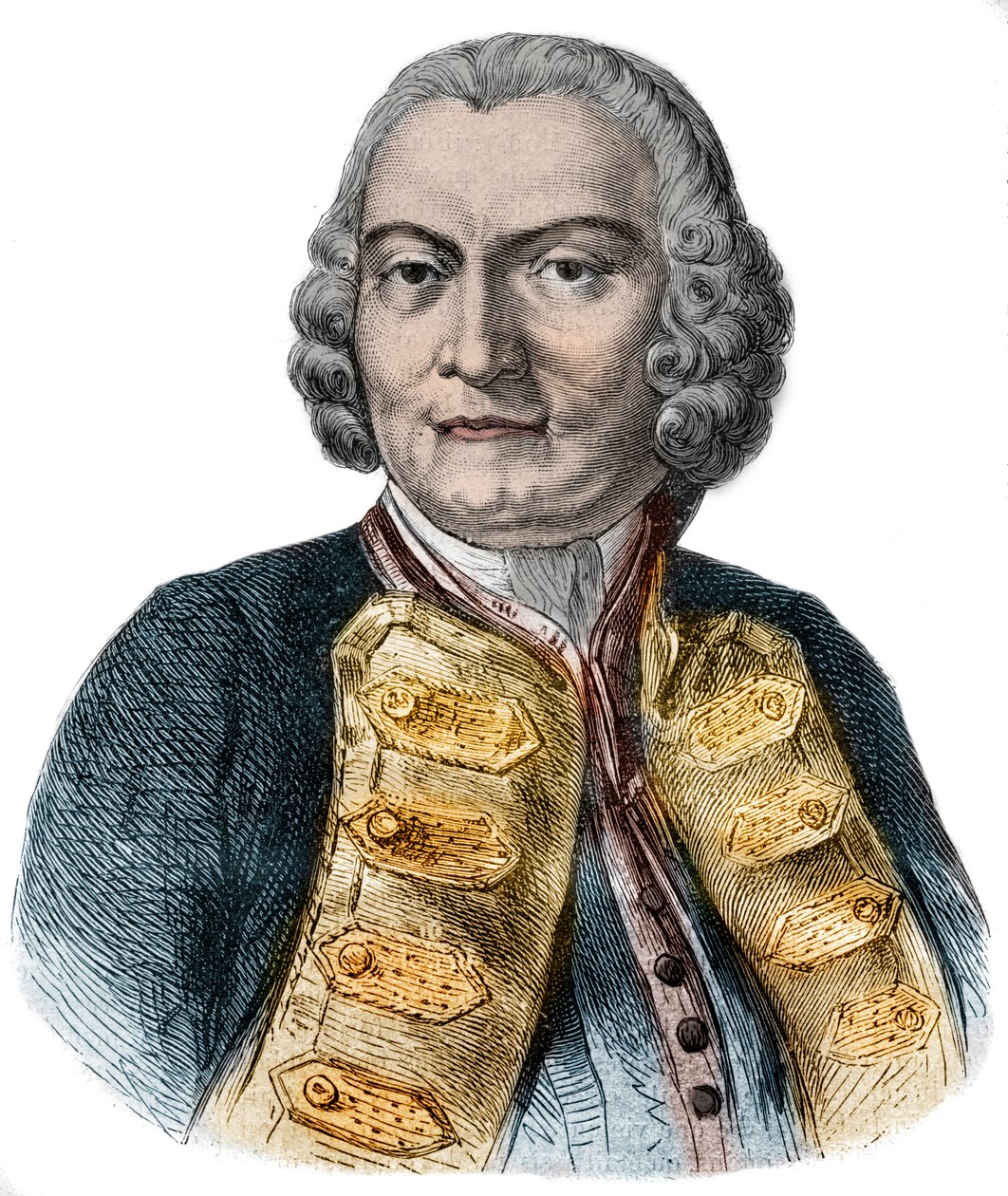 ジョージ・アンソン卿の肖像（1697-1762）世界一周を成し遂げたイギリスの提督であり、裕福な貴族。 作： 匿名匿名