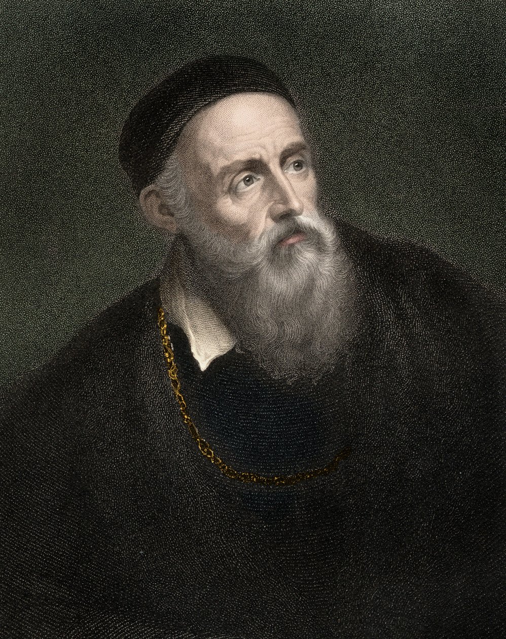 ティツィアーノ（1490-1576）の肖像」、ティツィアーノ・ヴェチェッリオ（ヴェネチア出身の画家 作： 匿名匿名