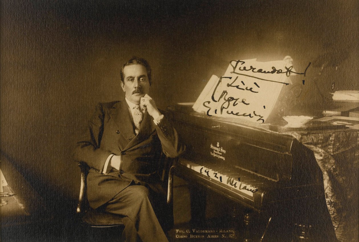 作曲家ジャコモ・プッチーニ（1858-1924）の肖像 作： 匿名匿名