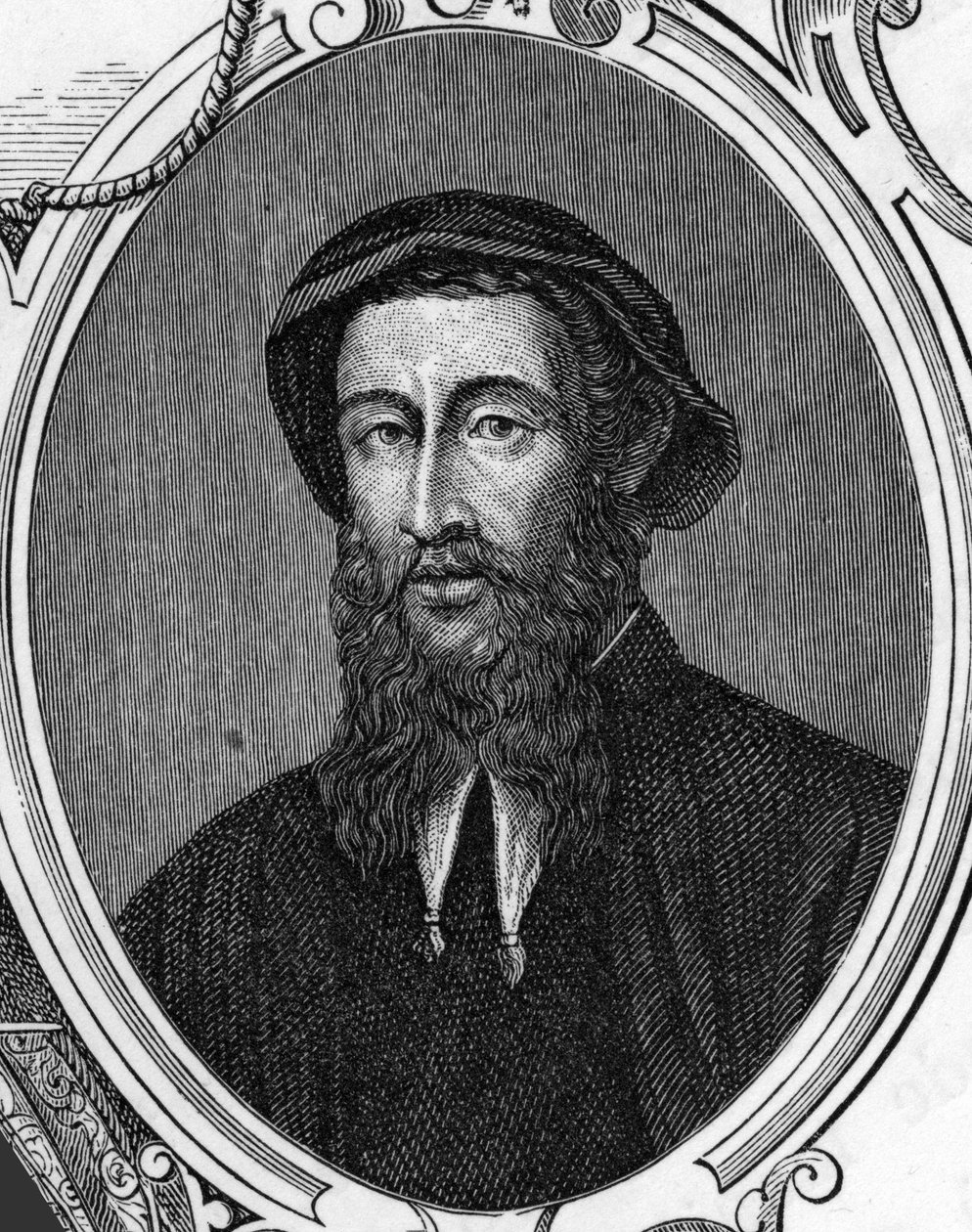 イタリアの画家、ジョヴァンニ・アントニオ・デ・ザッキス（1483-1539）の肖像。1859年、アルマンドーによる「ヨーロッパの画廊-イタリア」に掲載された版画。個人蔵。 作： 匿名匿名