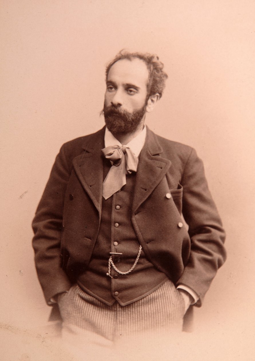 アーティスト Isaac Ilitch (Isaak Ilyich) Levitan (1861-1900) の肖像画。 アルブミンの写真 作： 匿名匿名