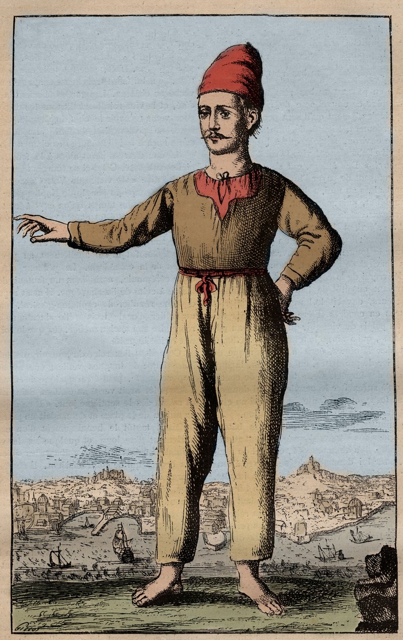 革命家Tommaso Aniello, dit Masaniello (1622-1647)の肖像、ナポリの漁師、彼は1647年にスペイン人に対する反乱の先頭に立った」（Tommaso Aniello, known as Masaniello, fishmonger leader of revolt against Habsburg Spa. 作： 匿名匿名