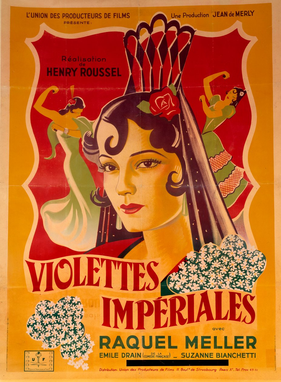 Henry Rousselによる映画「Violettes imperiales」のポスター 作： 匿名匿名