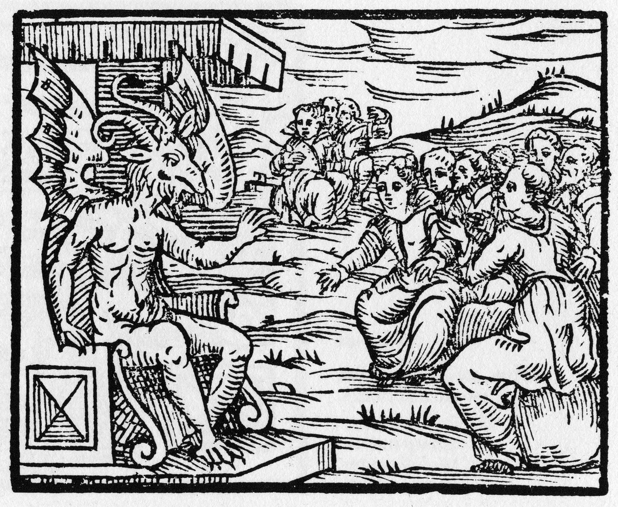 サタンが魔術師に声をかける - 魔女とその悪とその救済を扱った「Compendium Maleficarum」Francesco Maria Guazzo or Guaccio or Guaccius (15-16) 1608年 個人蔵 作： 匿名匿名