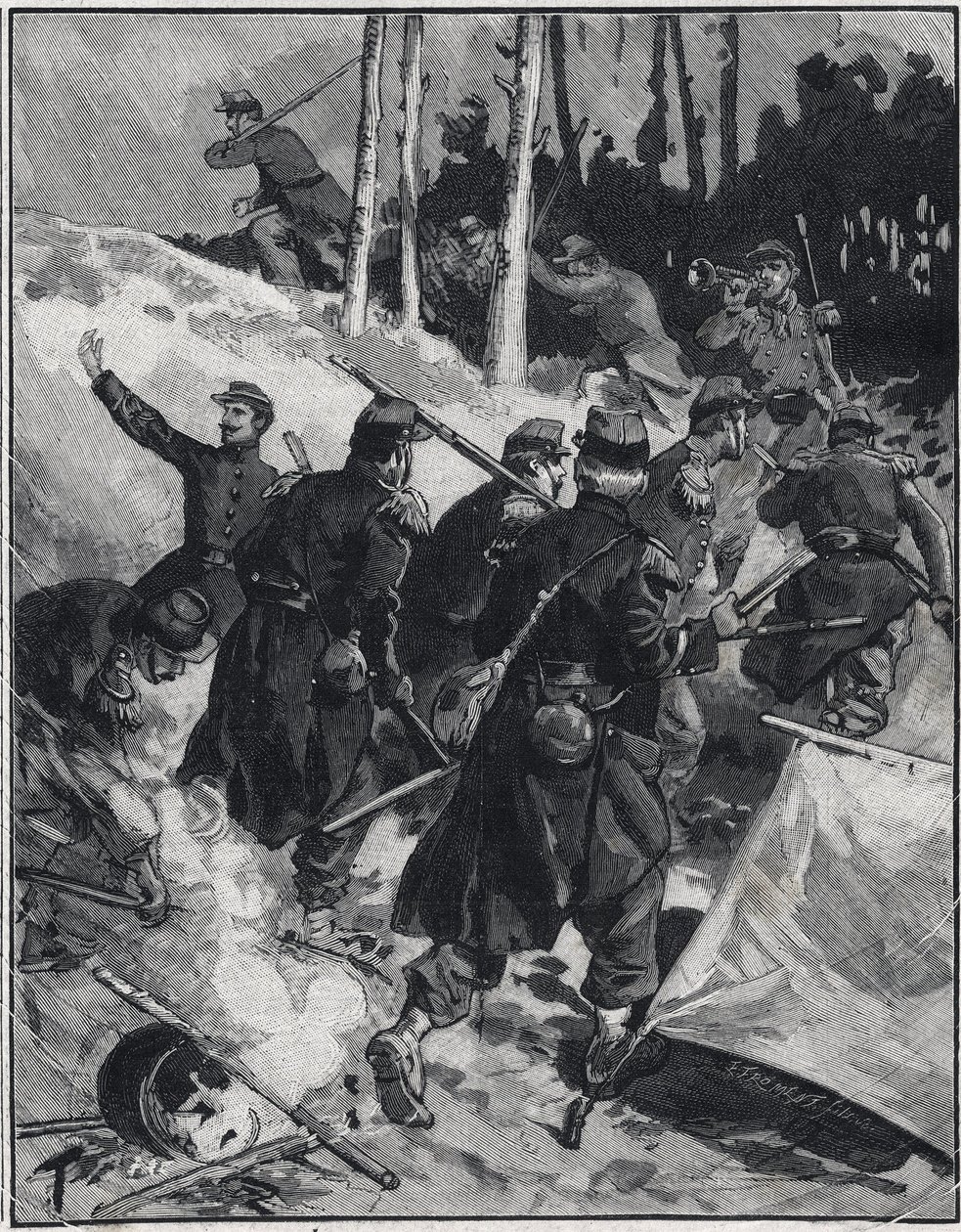 エミール・ゾラ（1840-1902）の小説「The Debacle」の一場面。1892年2