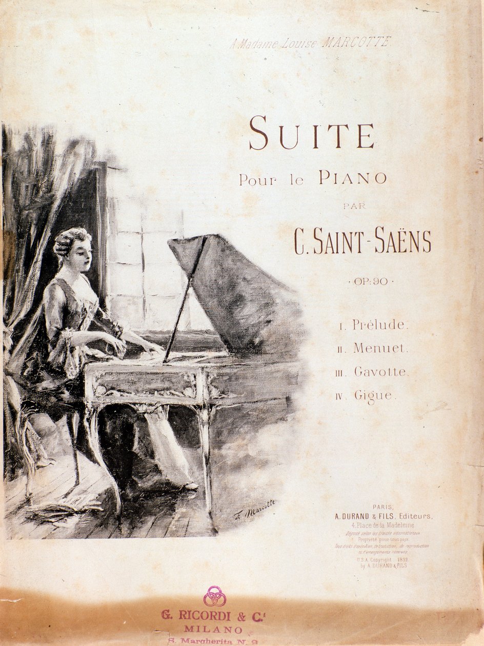 カミーユ・サン＝サーンスのピアノのための組曲（作品90）の楽譜 作： 匿名匿名