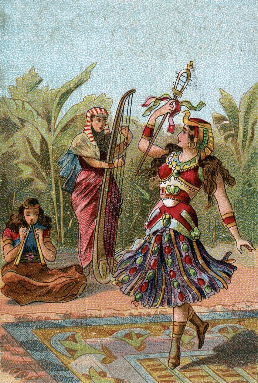 シアター・イン・ザ・エイジエジプトの踊り。ミミーダンスはエジプト人の間で名誉あるものでした。 作： 匿名匿名