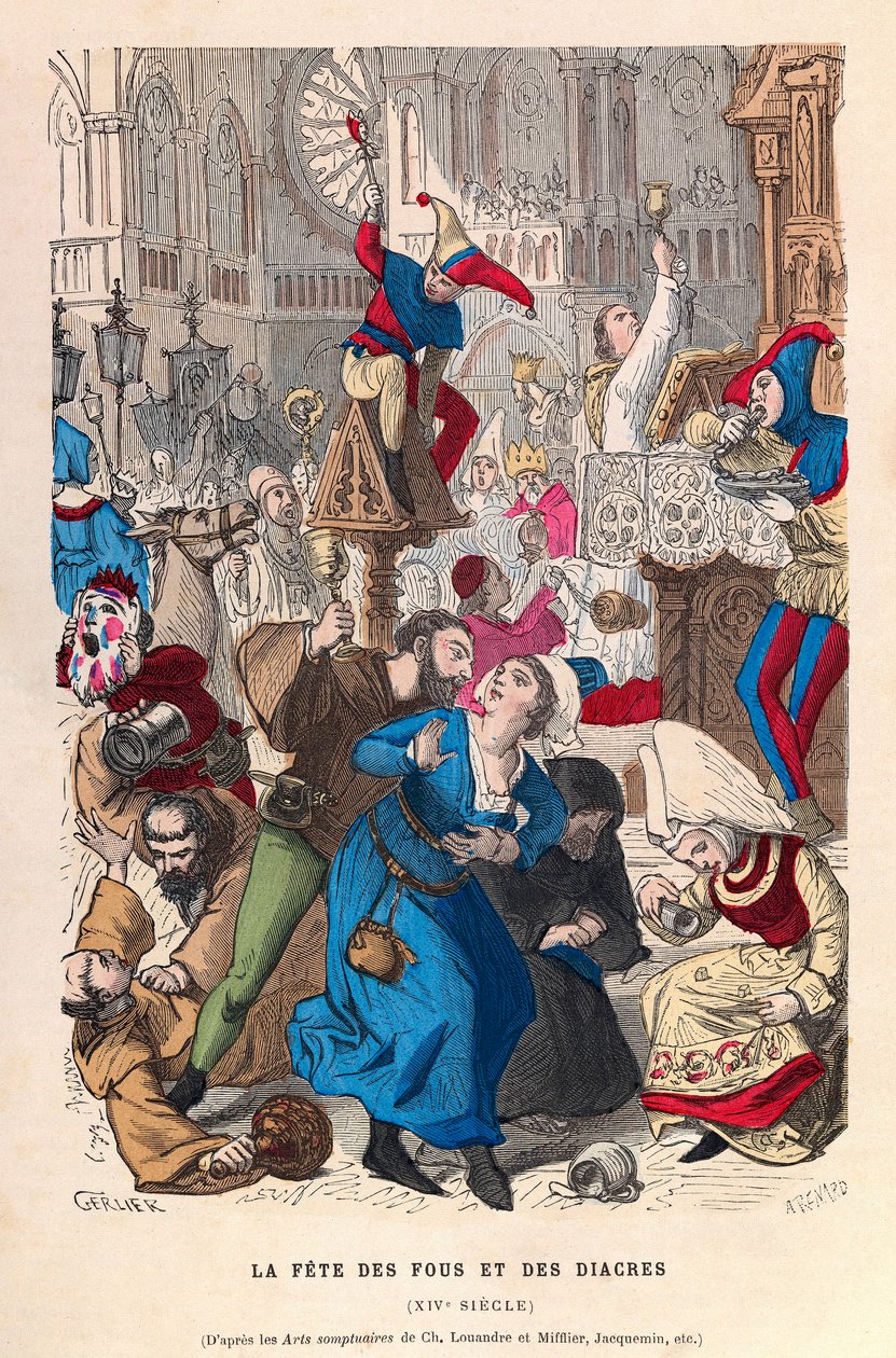 The Feast of Fools and Deacons at Paris 16th Century - The Feast of Fools and Deacons at Paris 16th Century - private collection 作： 匿名匿名