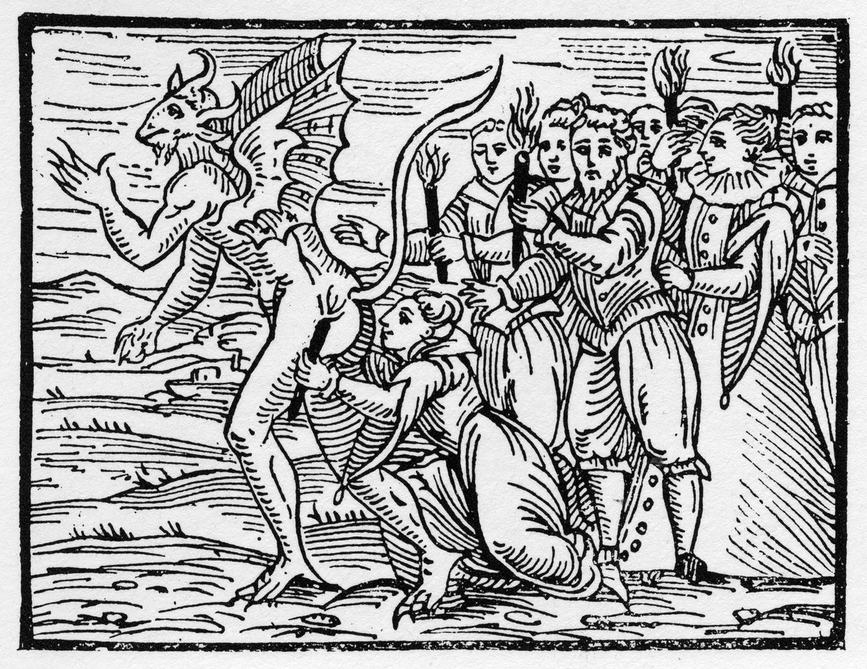 安息日の悪魔の臀部への接吻 - "Compendium Maleficarum", 魔女とその不幸とその救済を扱ったFrancesco Maria Guazzo or Guaccio or Guaccius (15??-16??) 1608年 個人蔵 作： 匿名匿名