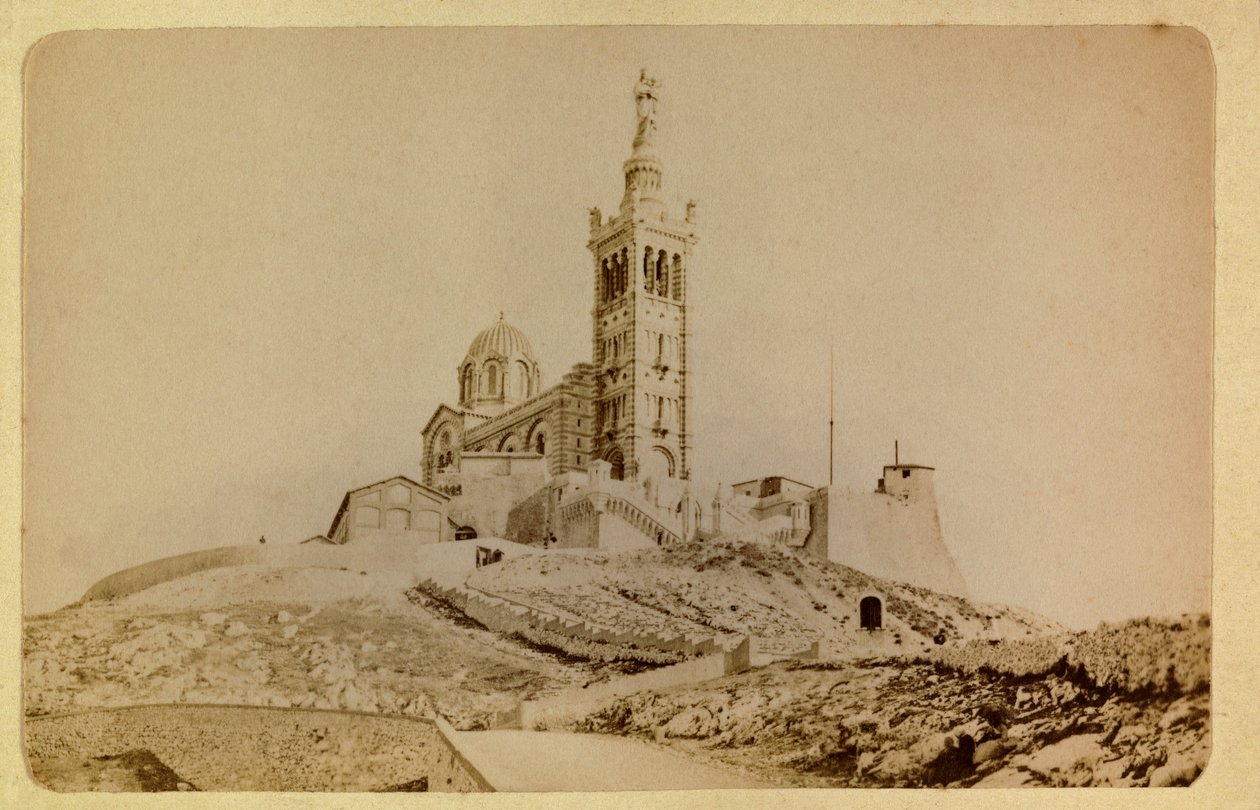 1885-1890年頃のマルセイユの街とその周辺。ノートルダム・ド・ラ・ガルド 個人蔵 作： 匿名匿名
