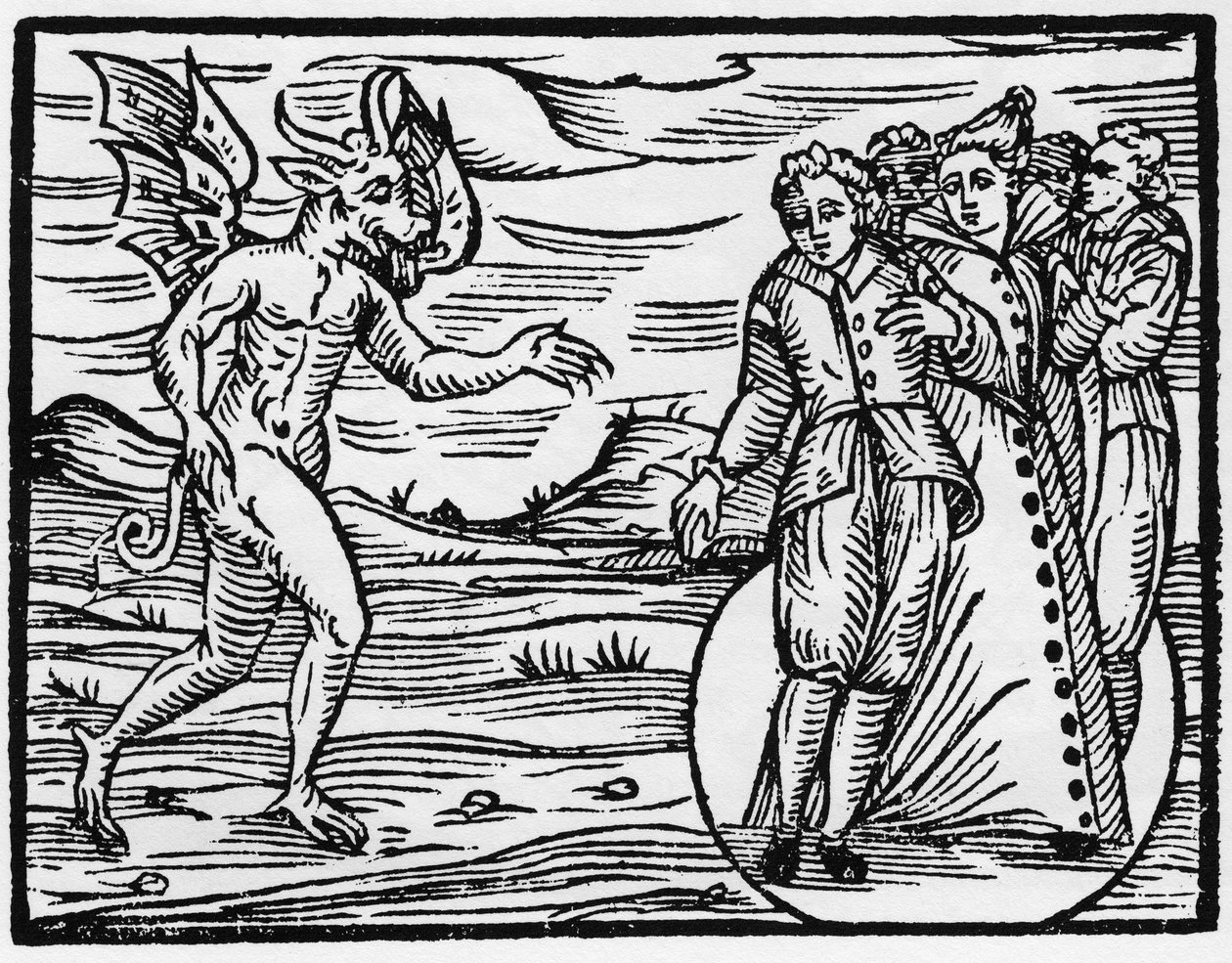 悪魔は、自分を出現させた者に自分との契約を義務付けている - 魔女とその悪とその救済を扱った「Compendium Maleficarum」Francesco Maria Guazzo or Guaccio or Guaccius (15? -16?) 1608年 個人蔵 作： 匿名匿名