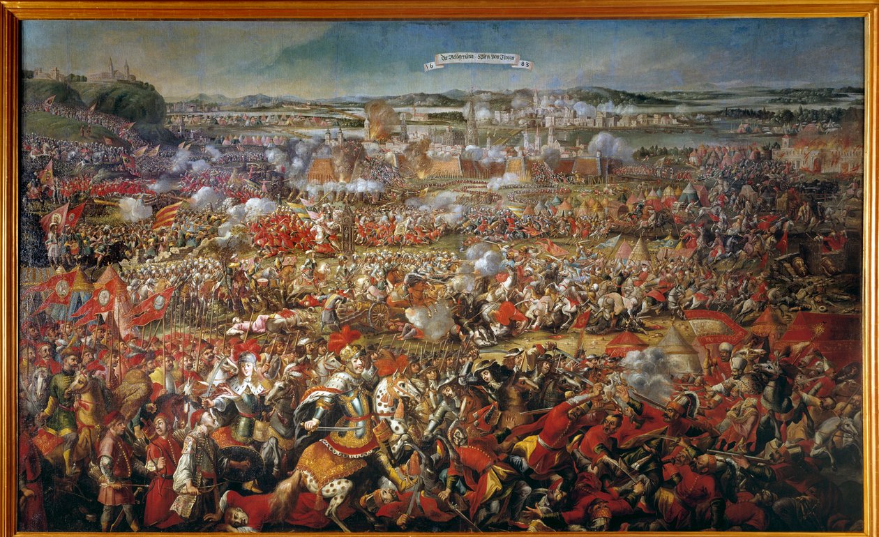 1683年のオスマン帝国によるウィーン包囲戦 匿名の絵画。17世紀のウィーン。Kunsthistorische Museum 作： 匿名匿名