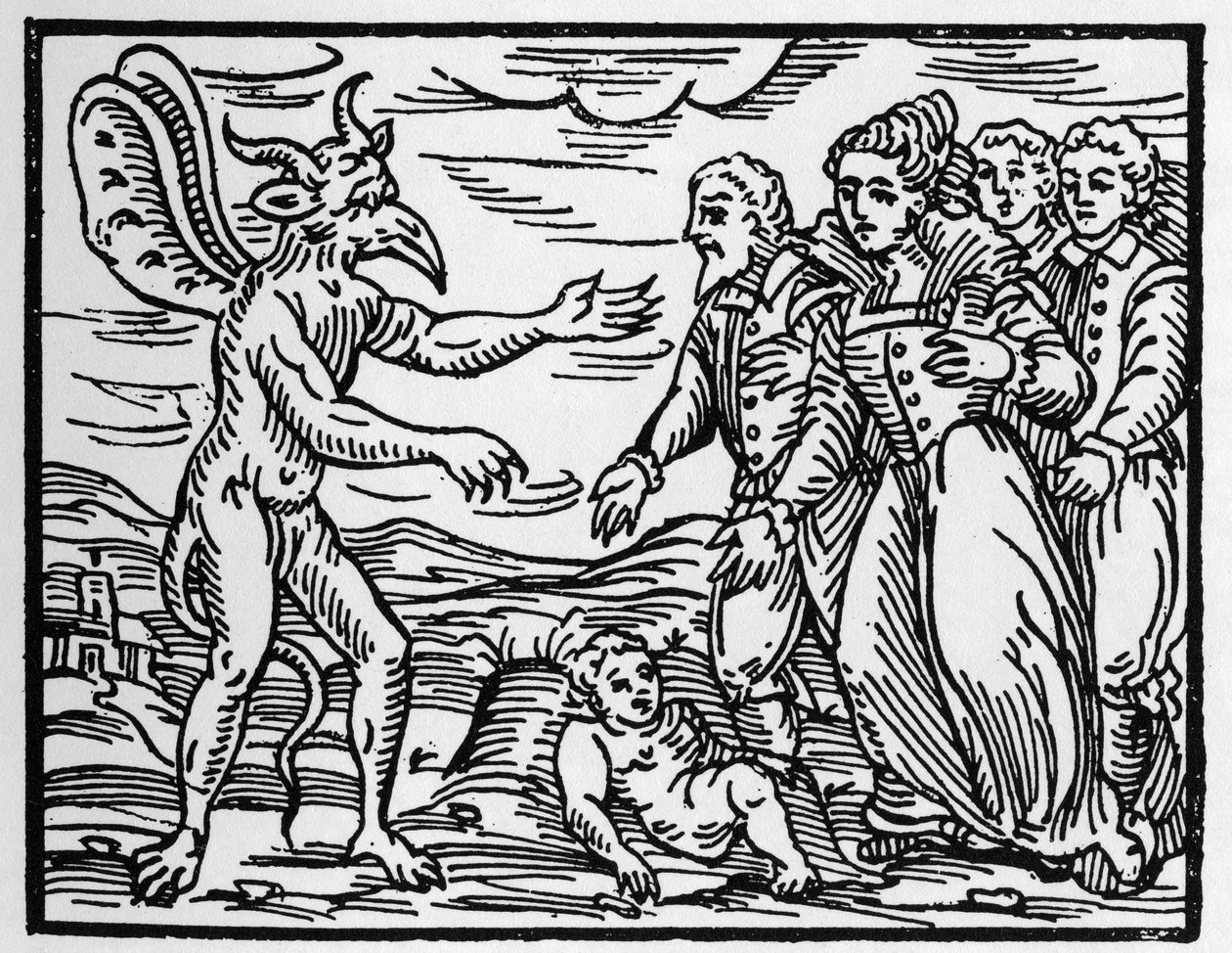 子供を悪魔に差し出す魔術師たち - 魔女とその悪、そしてその救済について書かれた「コンペンディウム・マレフィカルム」 フランチェスコ・マリア・グアッツォまたはグアッチョまたはグアッチス（15? 作： 匿名匿名