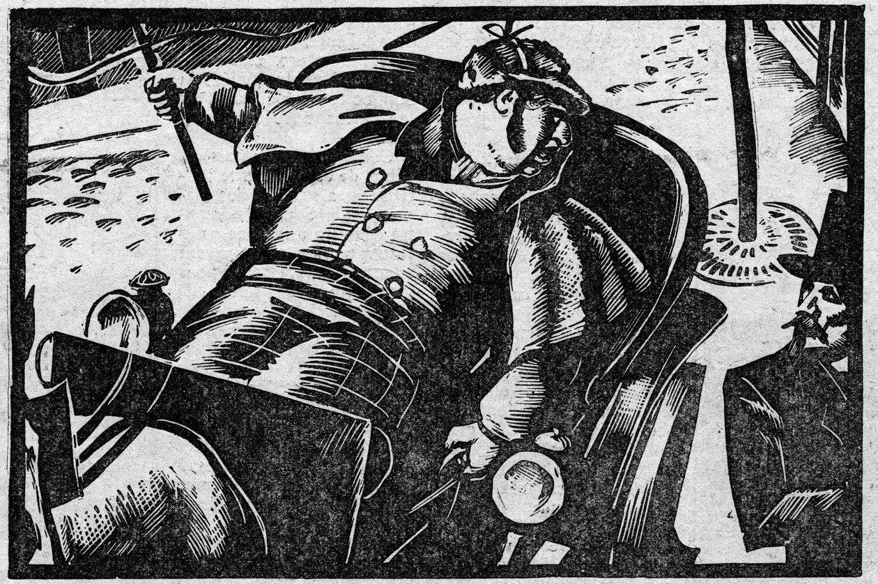 様々な事実：1855年にパリで支払われすぎたレースに対して苦情を申し立てた顧客を殺害したとして有罪判決を受けたコーチマン、ジャック・コリニョン。図版は1931年の "Le petit journal illustrious "より引用。 作： 匿名匿名