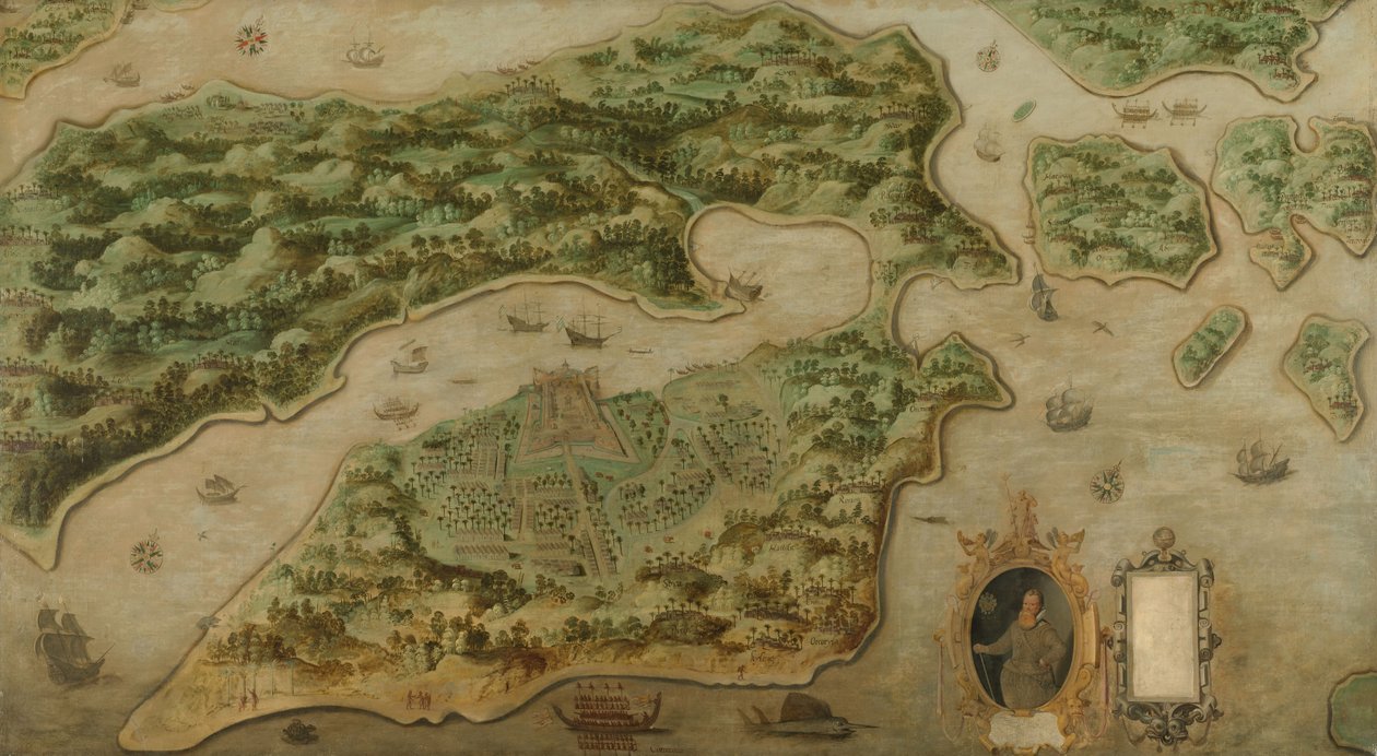 アンボンの眺め 1617年頃 油彩・カンヴァス 作： 匿名匿名