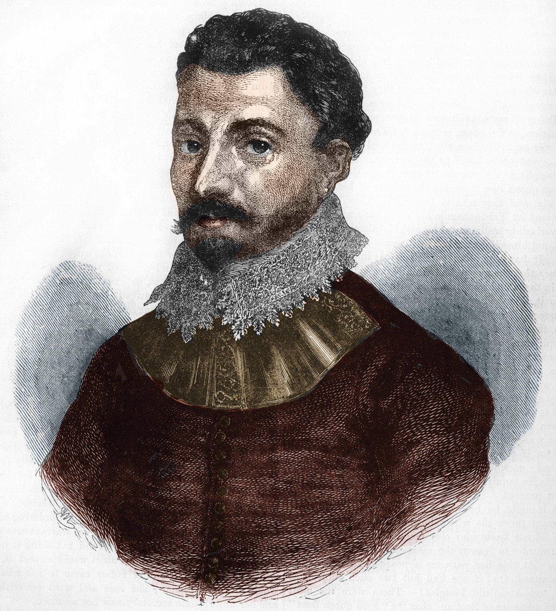 フランシス・ドレーク卿の肖像。イギリスの航海士、私掠船員（1540年頃