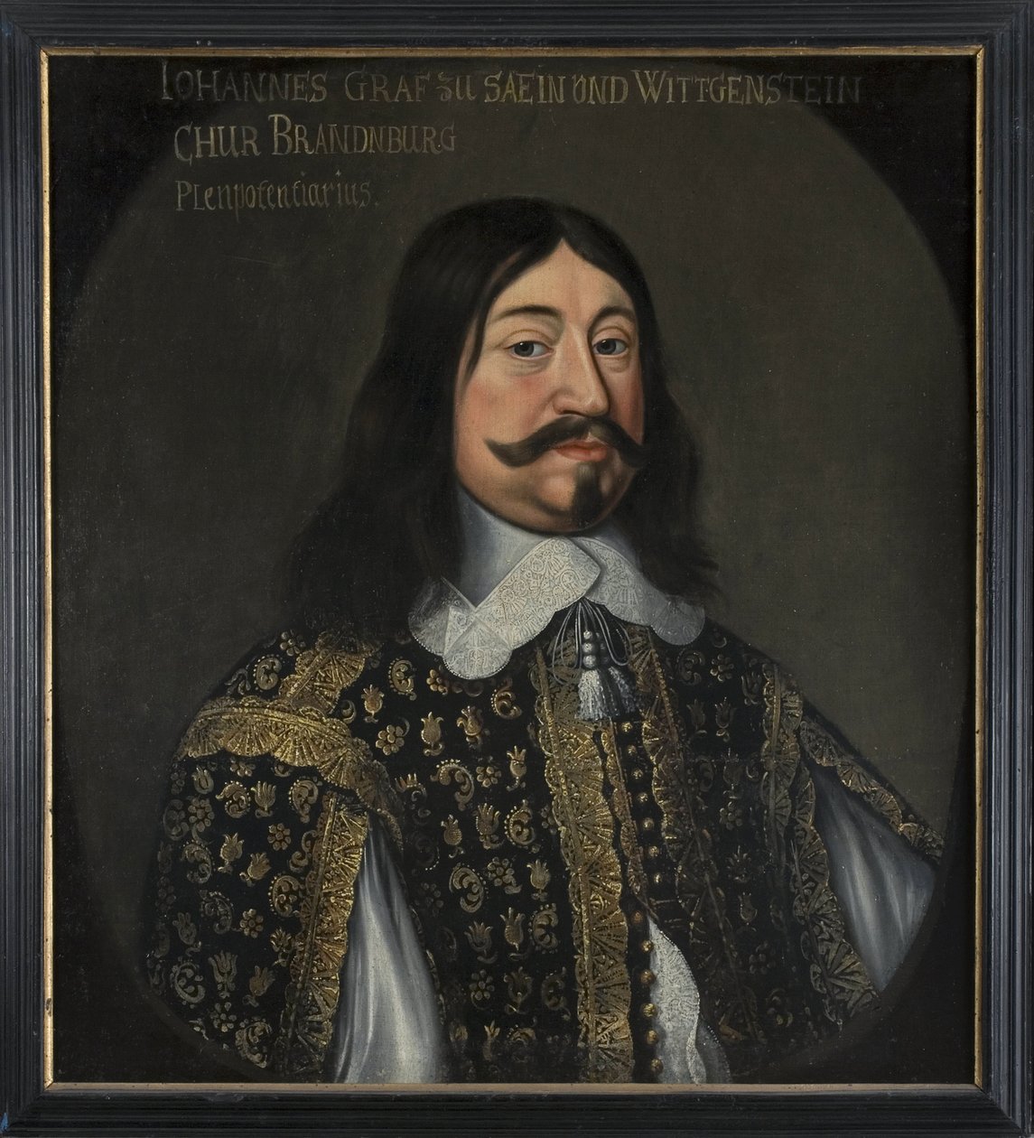 Jean VIII comte de Sayn Wittgenstein Hohenstein - Sayn-Wittgenstein-Hohenstein伯爵John VIII (1601-1657)の肖像、Hulle, Anselm van, after (1601-1674)によるもの。油彩・キャンバス寸法：73x64cmストックホルム国立博物館 作： アンセルムスバン（後）ハル