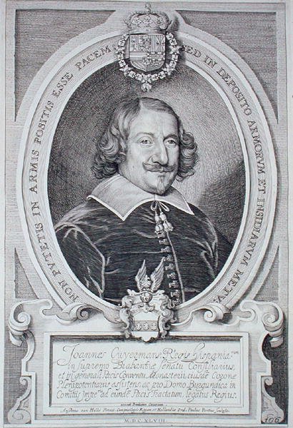 ヨハン・クーヤマン、パウルス・ポンティウス（1603-58）が1706年に出版した「Portraits des Hommes Illustres」より（エングレーヴィング） 作： アンセルムスバン（後）ハル