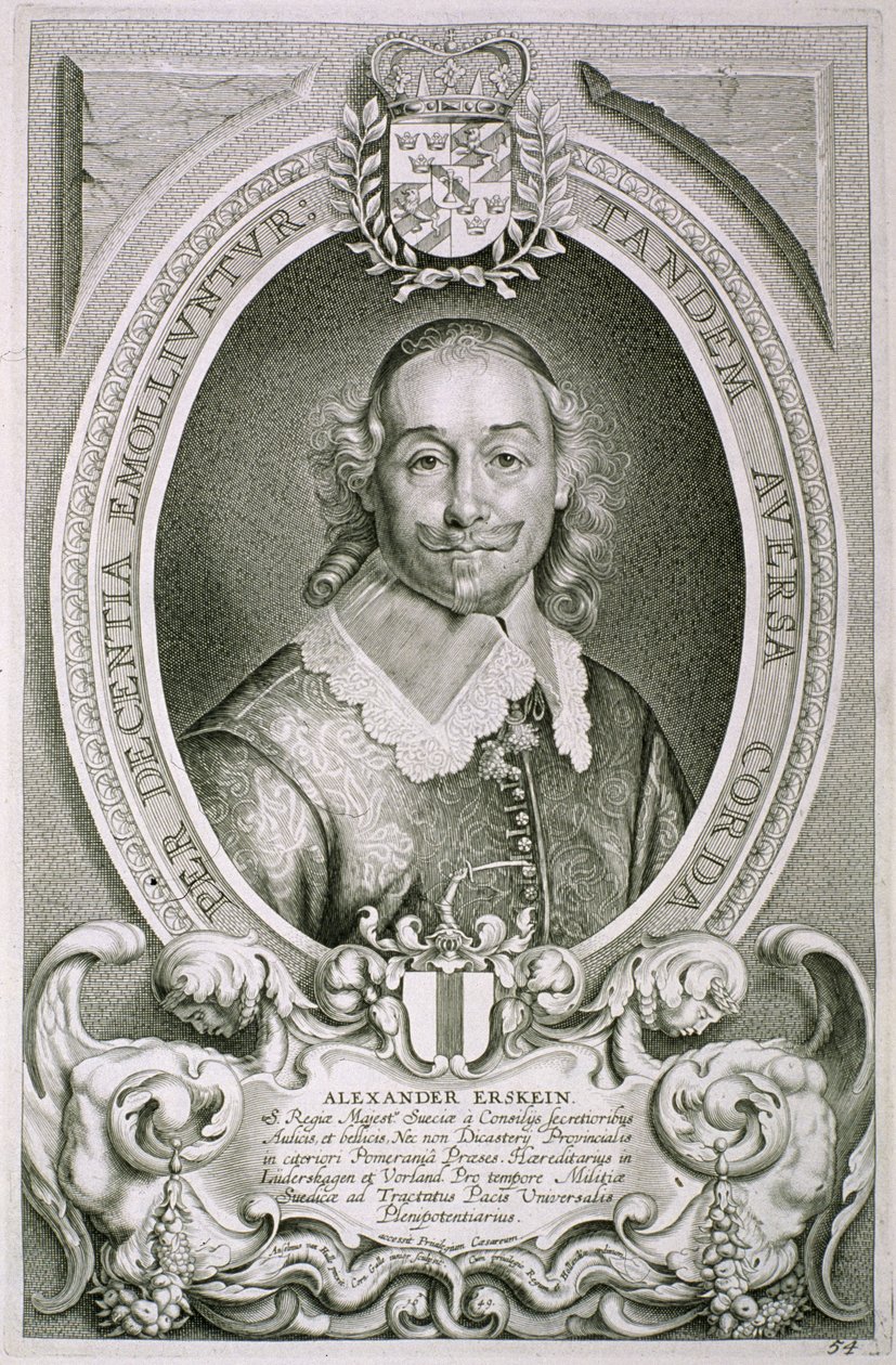 Cornelis Galleによって彫刻された「イラストリアスな男性の肖像」からのAlexander Erskein（d.1656）は1706年に出版されました 作： アンセルムス・ファン・フル