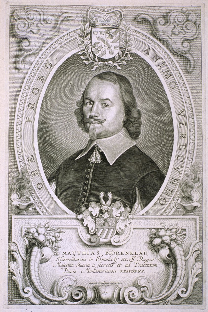 マティアス・ミロニウス・ビオレンクル（1607-71）、「Portraits des Hommes Illustres」、1706年発行 作： アンセルムス・ファン・フル