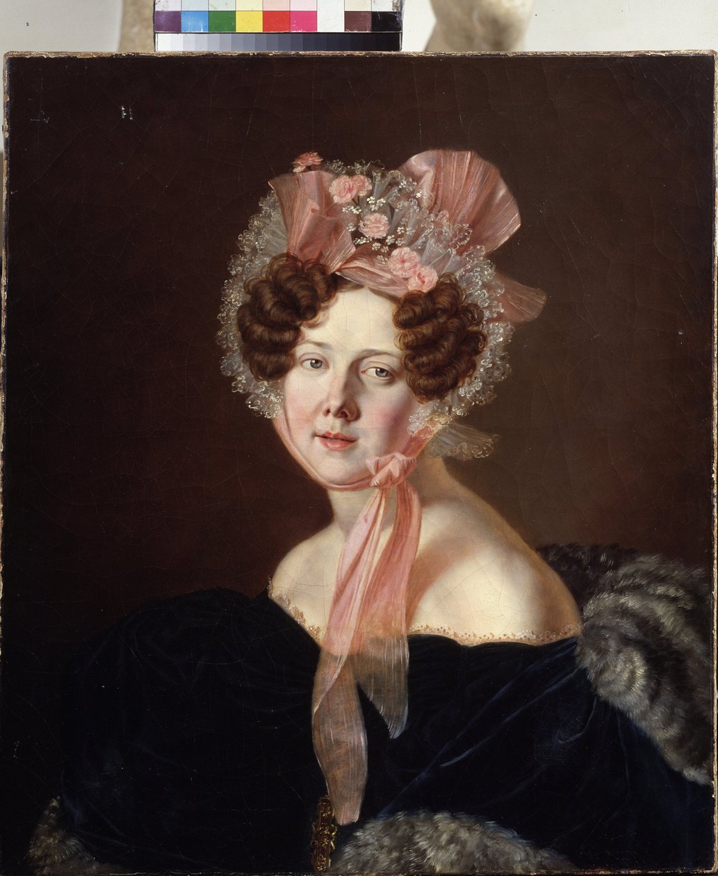 Portrait of a Lady（貴婦人の肖像）。 アンセルム フランソワ ラグルネ (1774-1832) の絵画、キャンバスに油彩 作： アンテルムフランソワラグレニー
