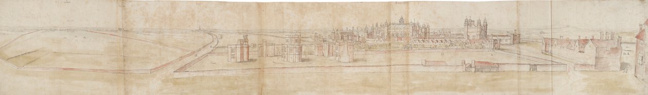 北から見たハンプトンコート宮殿、c1550-1560 作： アントニス・ファン・デン・ウィンガーデ