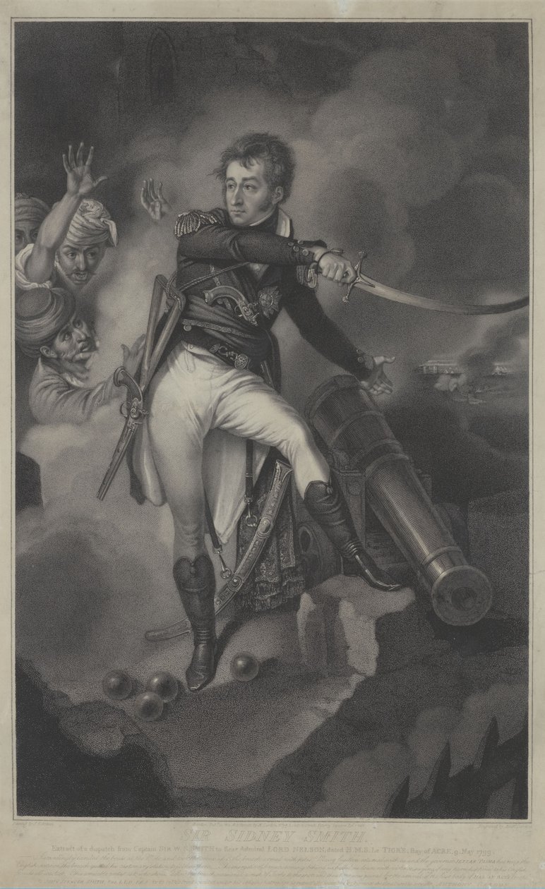 エーカー（1764-1840）にいるイギリス海軍大将シドニー・スミスの肖像 作： アンソニー・カードン