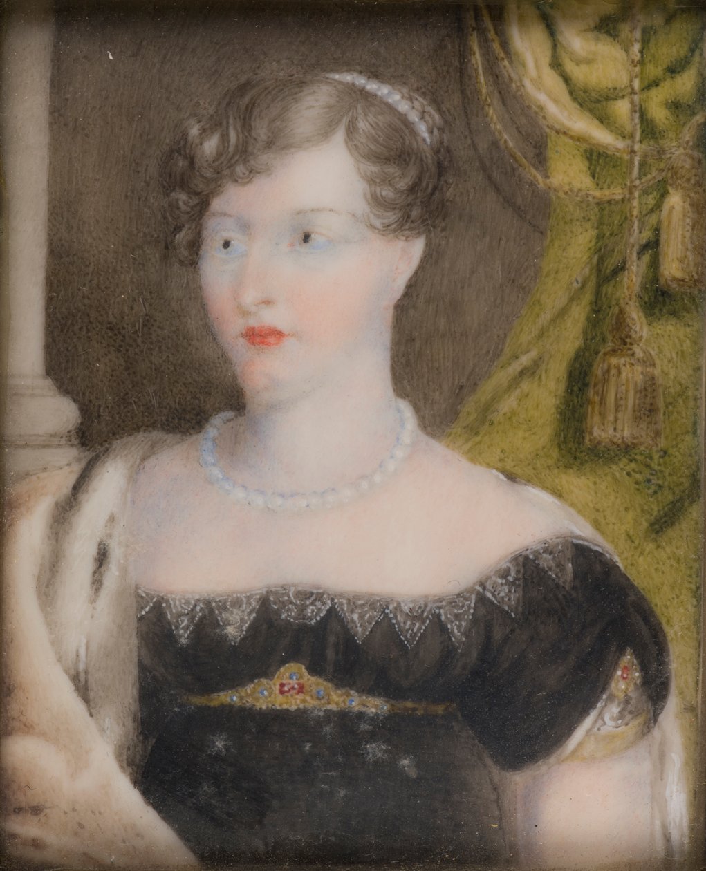 ウェールズのシャーロット王女の肖像（1796-1817）、1812-17年頃（紙に油彩） 作： アンソニー（後）スチュワート