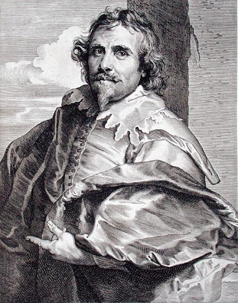 ダニエル・マイテンス（c.1590-c.1647）、パウルス・ポンティウス（1603-58）（エングレーヴィング） 作： アンソニー・ヴァン（後）・ディック