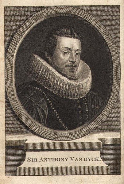 アンソニー・ヴァン・ダイク卿（1599-1641）（エングレーヴィング） 作： アンソニー・ヴァン（後）・ディック