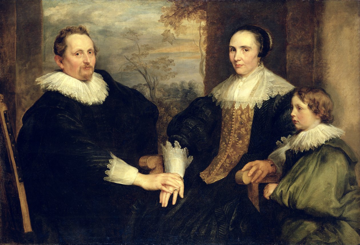 1630-32年に妻と息子と一緒にしたセバスチャンレールセ（1584-1664）の