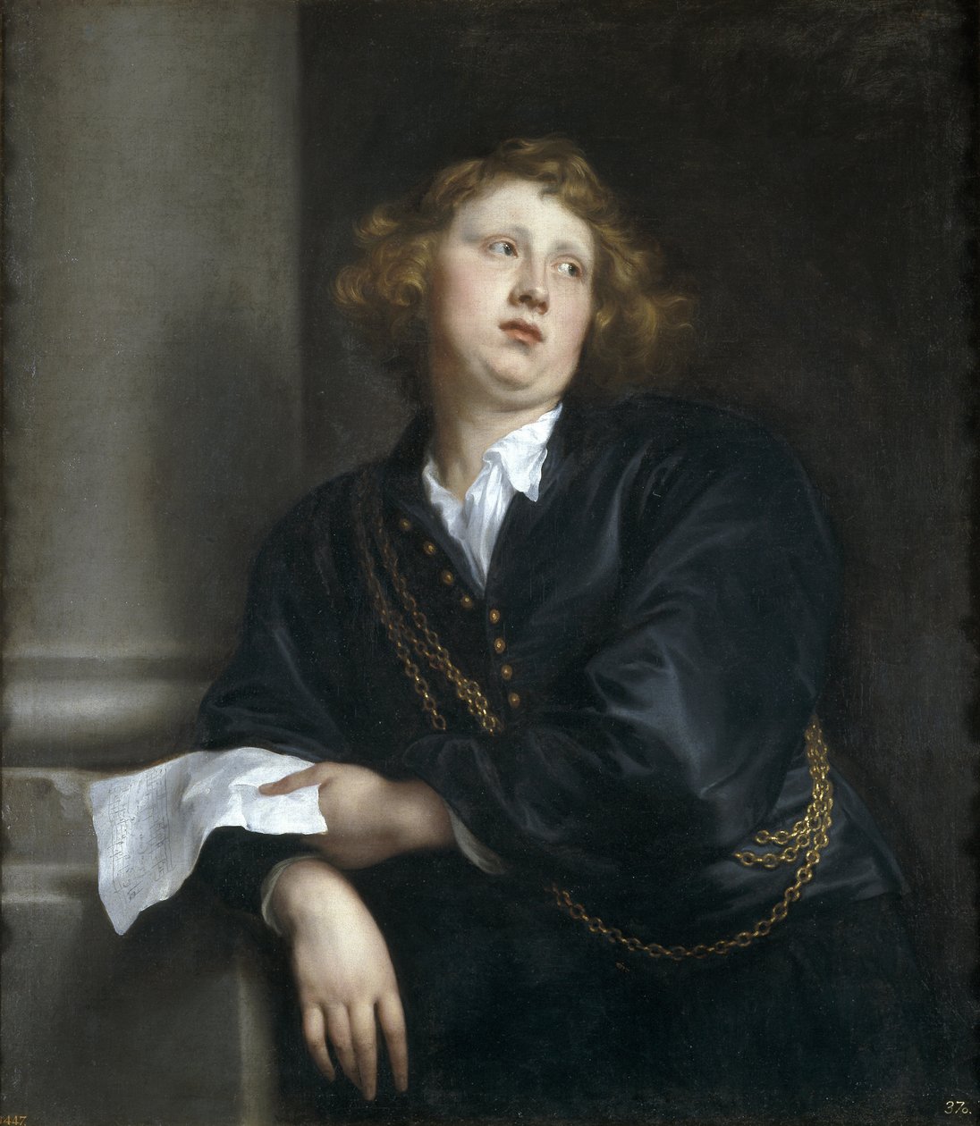 Henricus Liberti ou Hendrik van Groeninghen - 作曲家およびオルガニスト Henricus Liberti (1610-1669) の肖像 - Peinture de Sir Anthonis (Anton ou Antoon) van Dyck (1599-1641) - 1627-1632 - キャンバスに油彩 - 107x97 cm- Museoデル プラド、マドリッド 作： アンソニー・ヴァン・ダイク