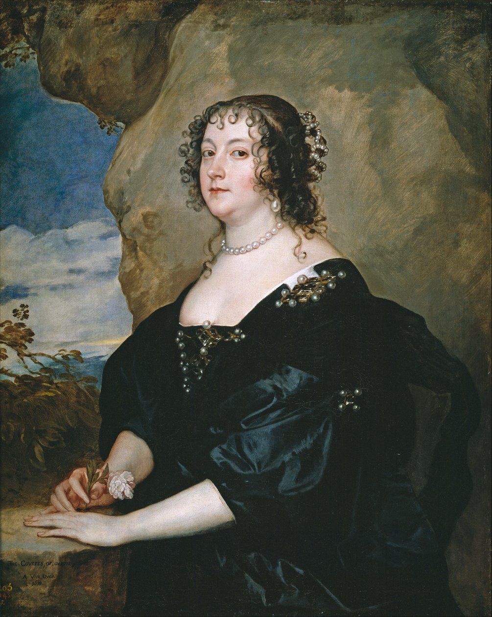 オックスフォード伯爵夫人ベアトリス・ヘメマ（1580-1655）の肖像 作： アンソニー・ヴァン・ダイク