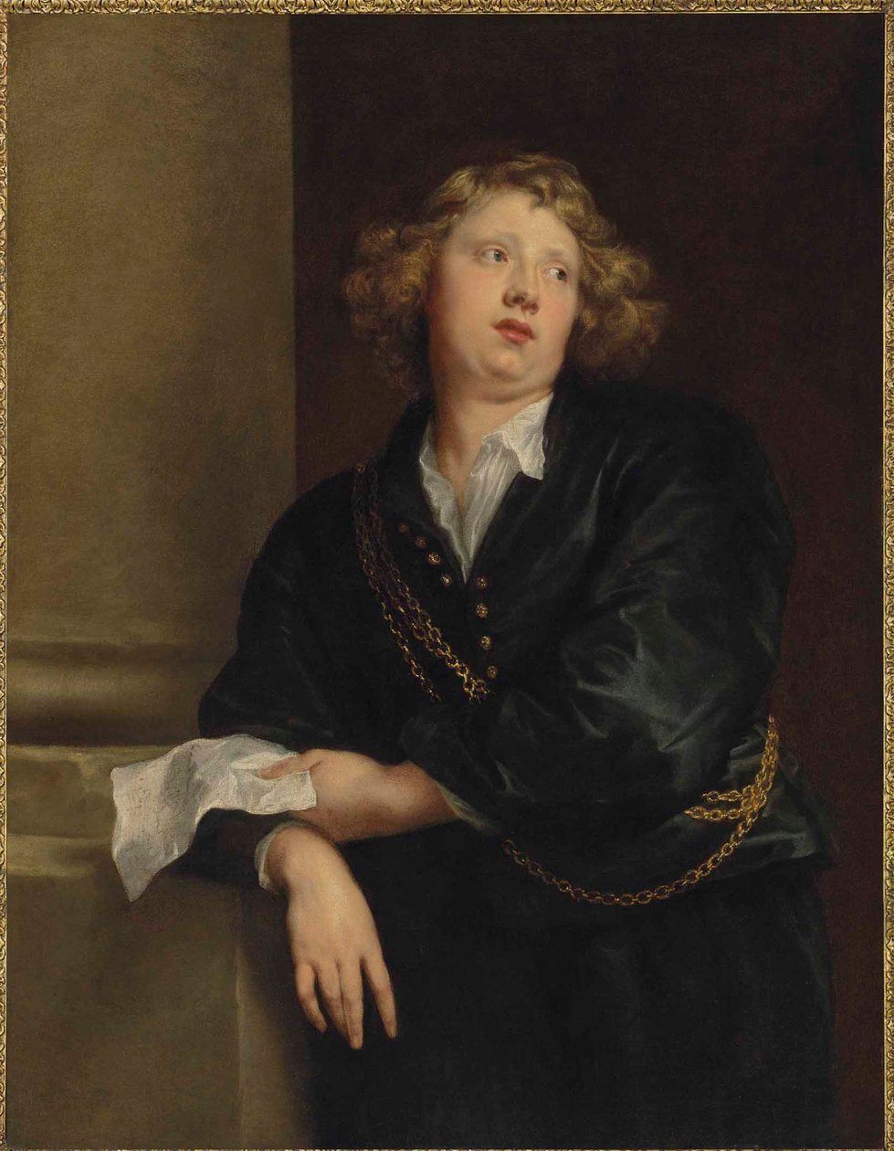 アントワープ大聖堂のオルガン奏者、ヘンリクス・リベルティ（1600-1669）の肖像画 作： アンソニー・ヴァン・ダイク