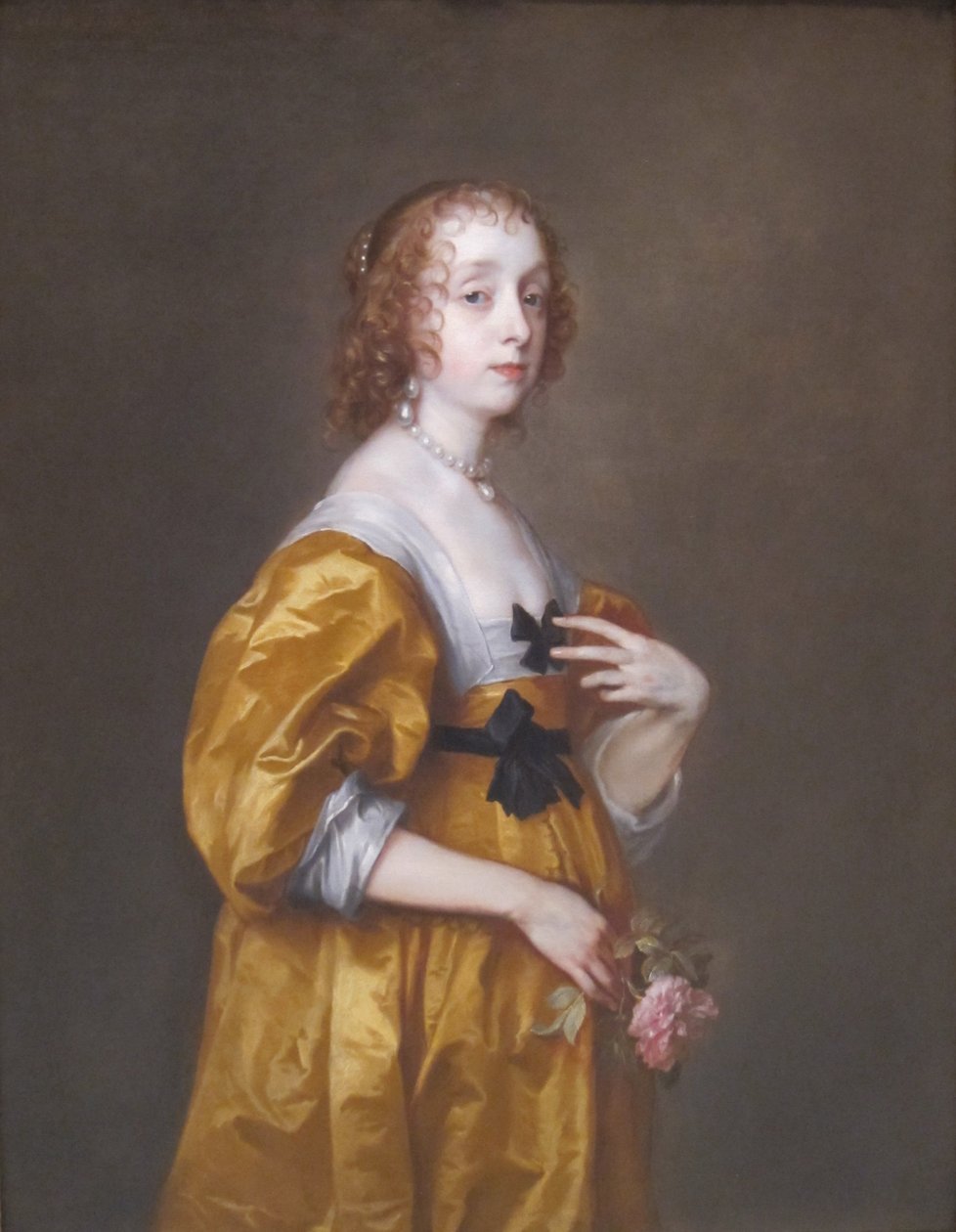 リッチモンド公爵夫人およびレノックス公爵夫人メアリー・スチュワート（1622-1685）の肖像画（旧レディ・メアリー・ヴィリアーズ 作： アンソニー・ヴァン・ダイク