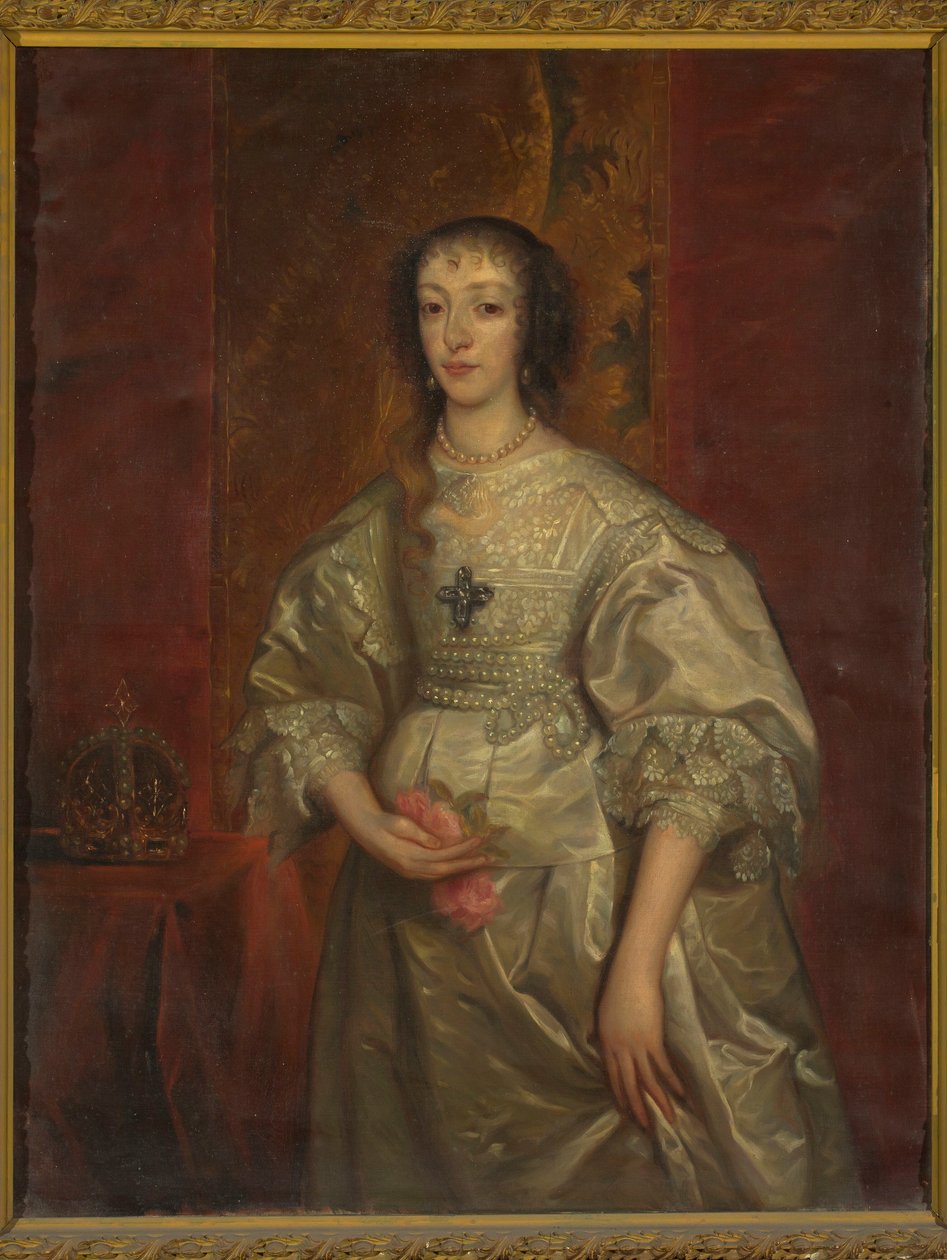 イングランド女王ヘンリエッタ・マリア（1609-1699）の肖像 作： アンソニー・ヴァン・ダイク