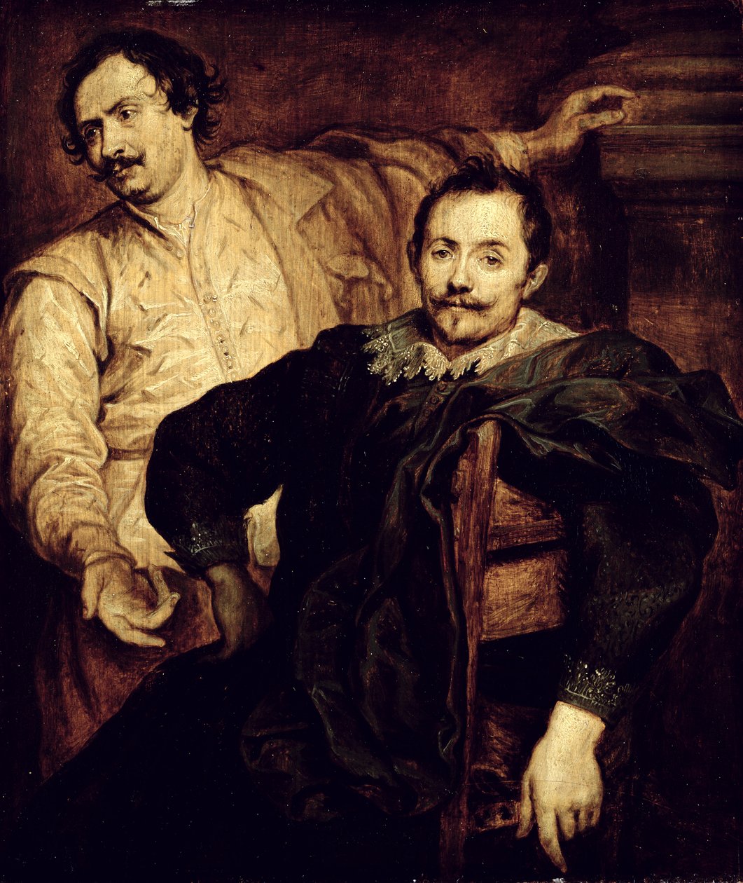 デワエル兄弟ルーカス（1591-1661）とコルネリス（1592-1667）の二重肖像 作： ダイクのアンソニー・ヴァン・スタジオ